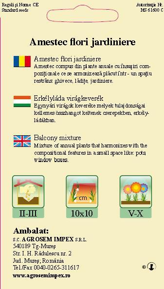 Amestec flori jardiniere