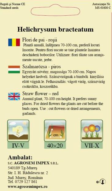 Flori de pai roșii