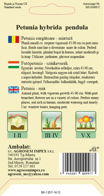 Petunia curgătoare mix