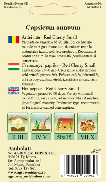 Ardei iute - Red Cherry Small