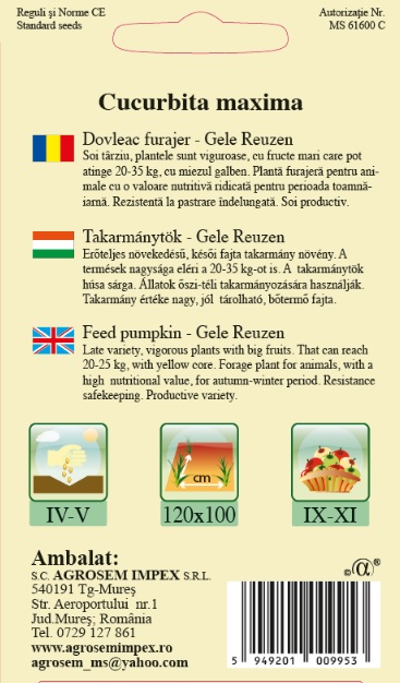 Dovleac furajer - Gele Reuzen