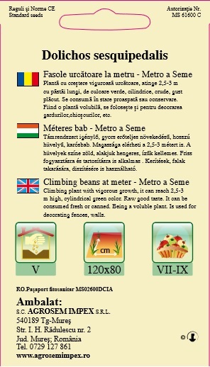 Fasole urcătoare la metru - Metro a Seme