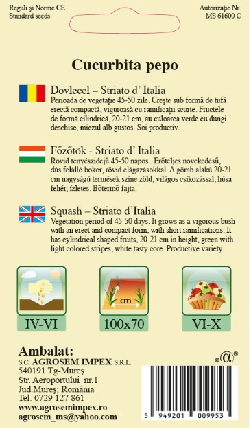 Dovlecel - Striato D'Italia