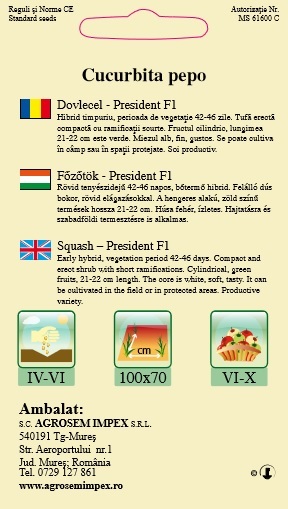 Dovlecel Zucchini - President F1