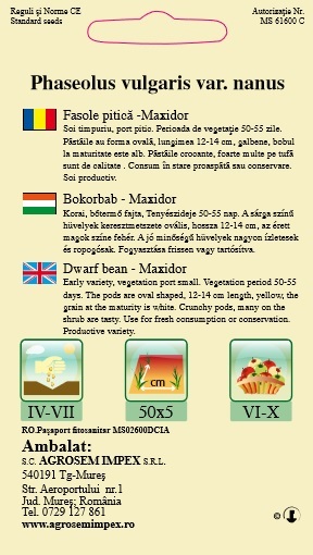 Fasole pitică -Maxidor