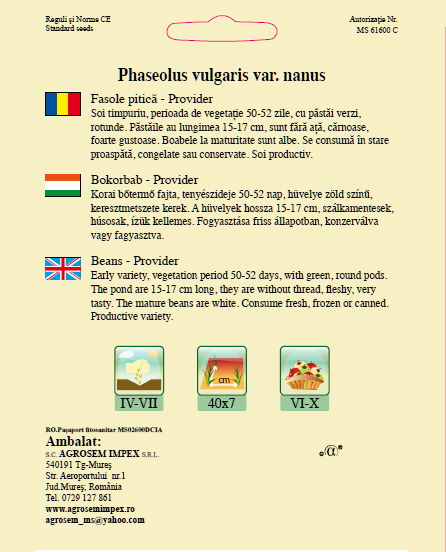 Fasole pitică-Provider