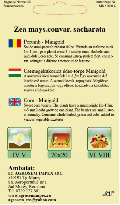 Porumb zaharat - Minigold