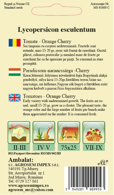 Tomate - Orange Cherry