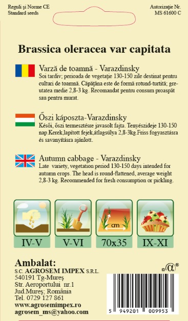 Varză de toamnă - Varazdinsky