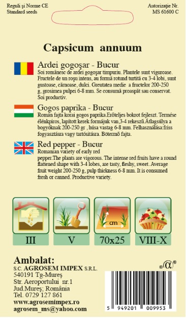 Ardei gogosar - Bucur