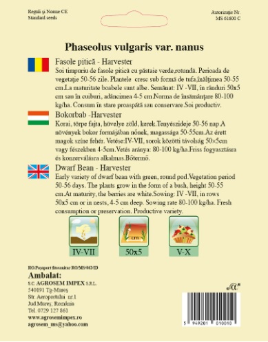 Fasole pitica - Harvester